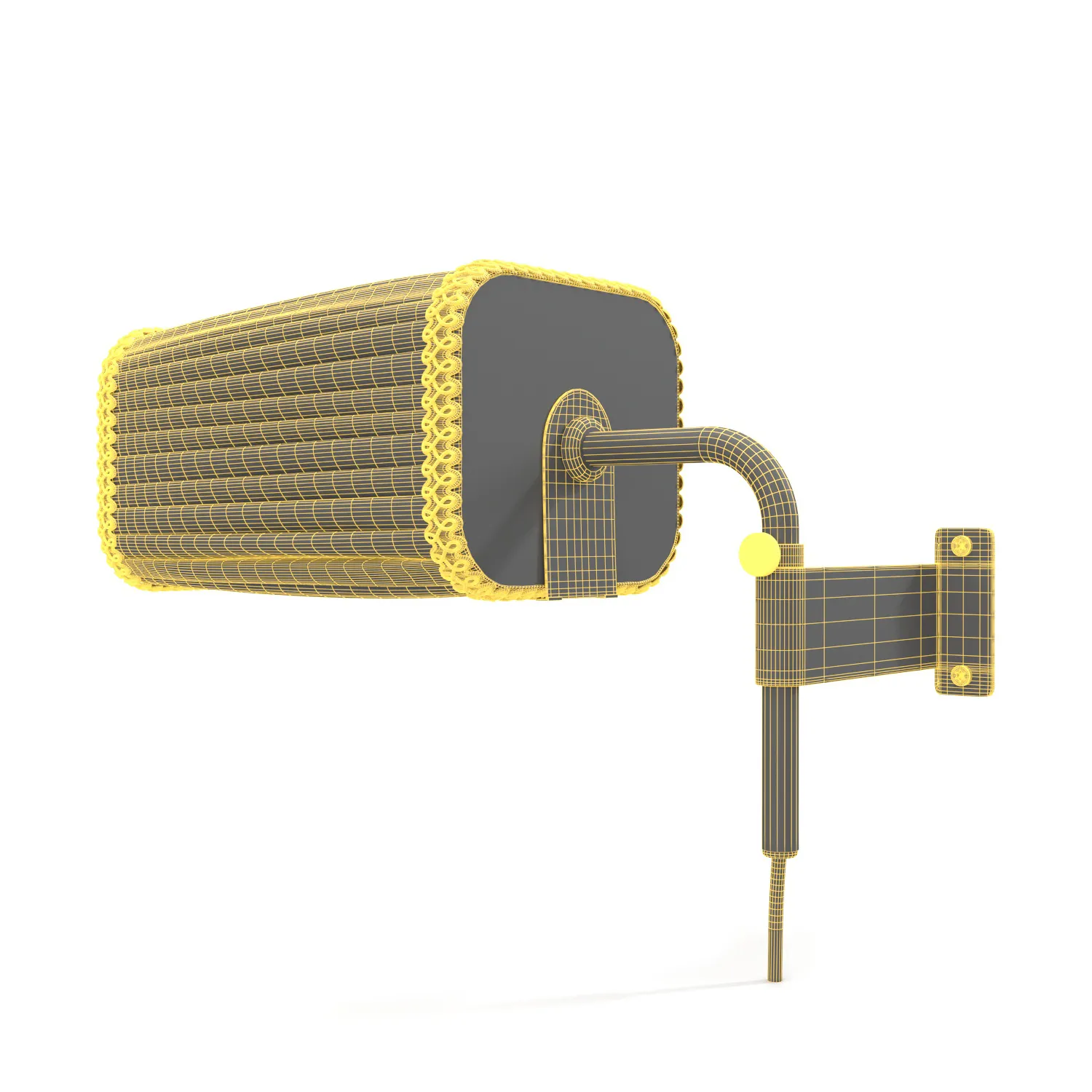 Solid Brass Paavo Tynell Wall Lamp PBR 3D Model_07